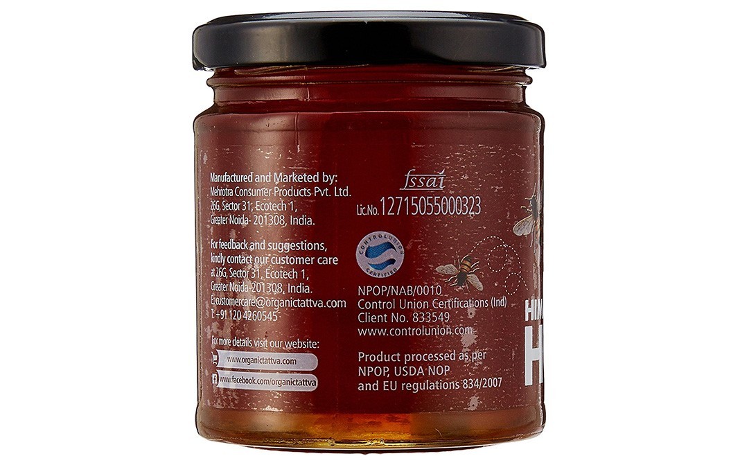 Organic Tattva Himalayan Forest Honey    Glass Jar  250 grams